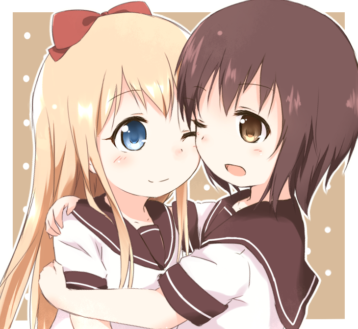 toshinou kyouko and funami yui (yuruyuri) drawn by araki495