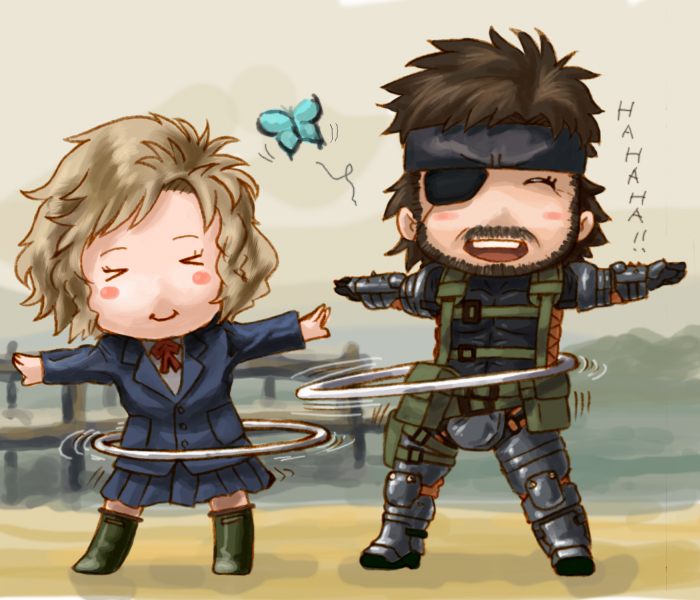 big boss, naked snake, and paz ortega andrade (metal gear and 1 more) drawn by toriny