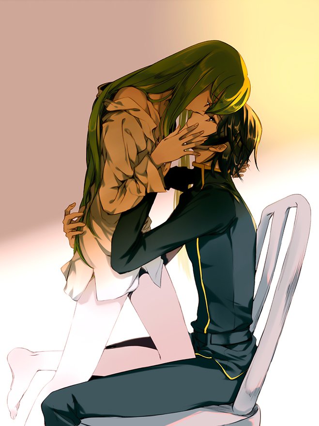 c.c. and lelouch vi britannia (code geass) drawn by meimi_k