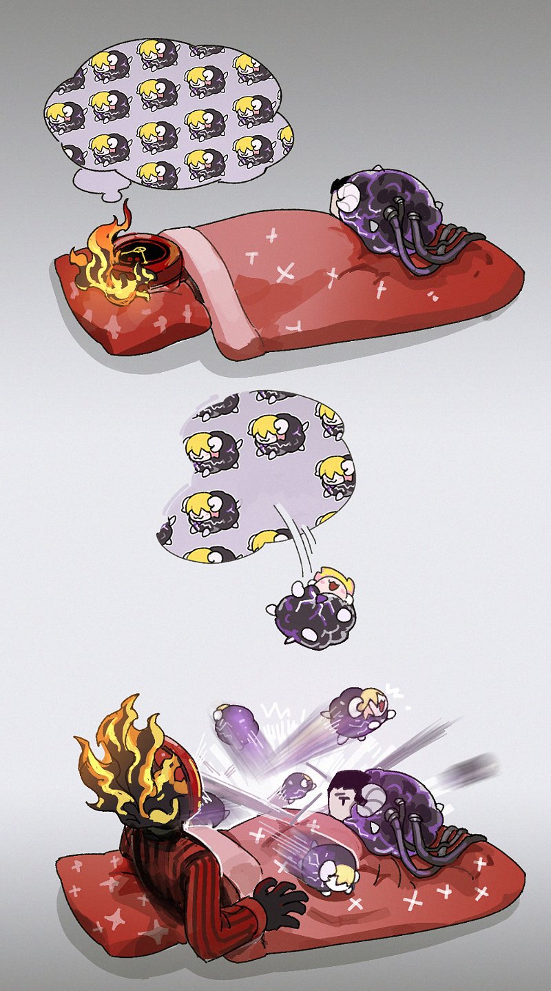 don quixote, dante, meursault, and dreaming electric sheep (project moon and 1 more) drawn by flaw_eight