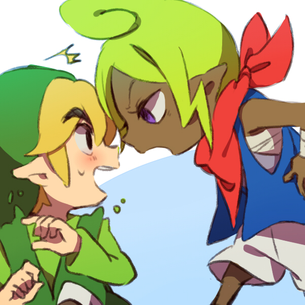 link, toon link, and tetra (the legend of zelda and 1 more) drawn by ukata