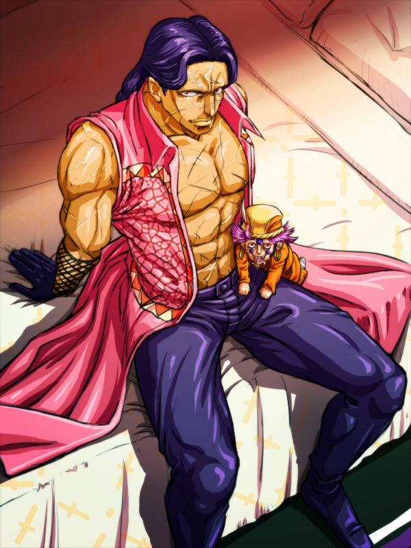devo and ebony devil (jojo no kimyou na bouken and 1 more) drawn by c-7_(assate)