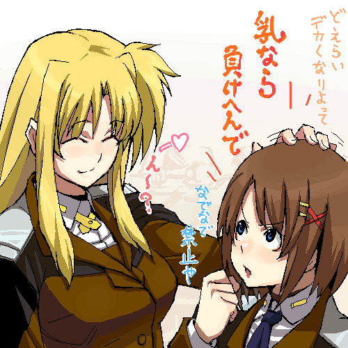 fate testarossa and yagami hayate (lyrical nanoha and 1 more) drawn by nikiro