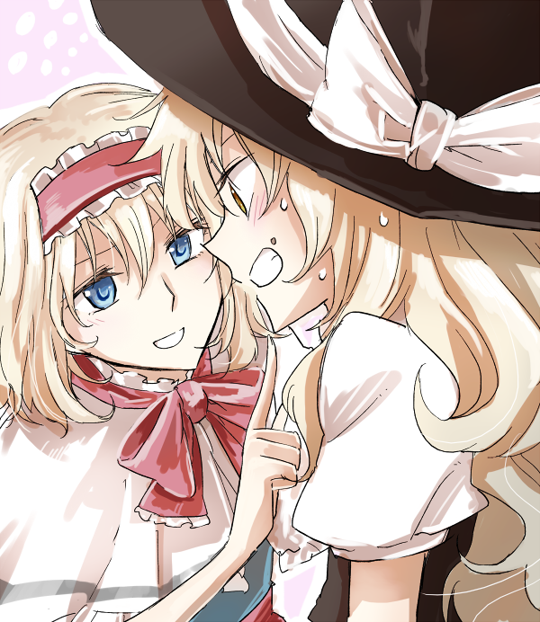 kirisame marisa and alice margatroid (touhou) drawn by mitsunara