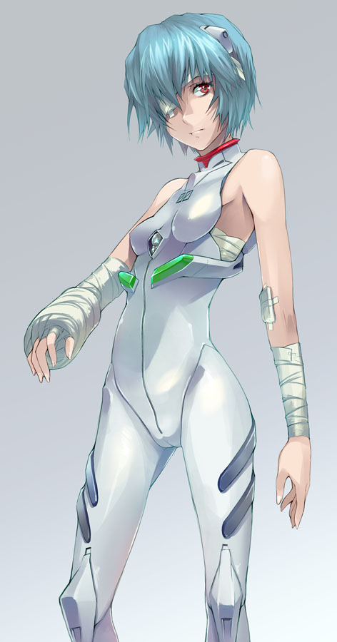 ayanami rei (neon genesis evangelion) drawn by asaki_takayuki