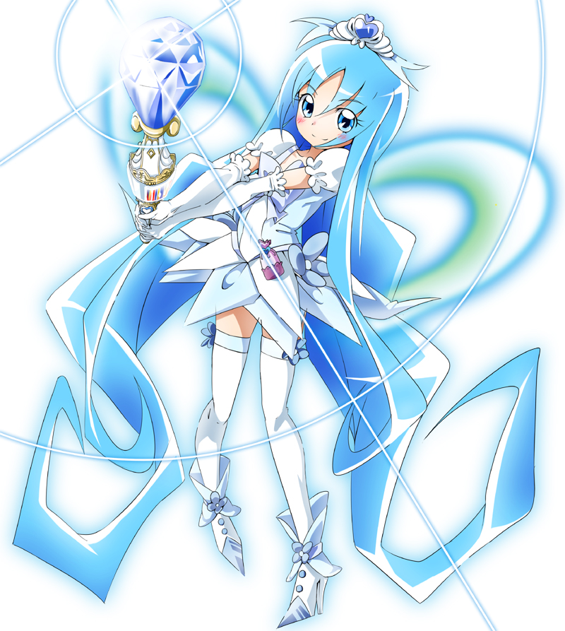 kurumi erika and cure marine (precure and 1 more) drawn by sankuro_(agoitei)