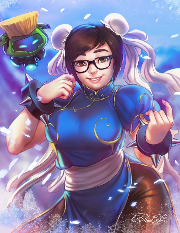 chun-li, mei, guile, and snowball (street fighter and 2 more) drawn by amber_harris