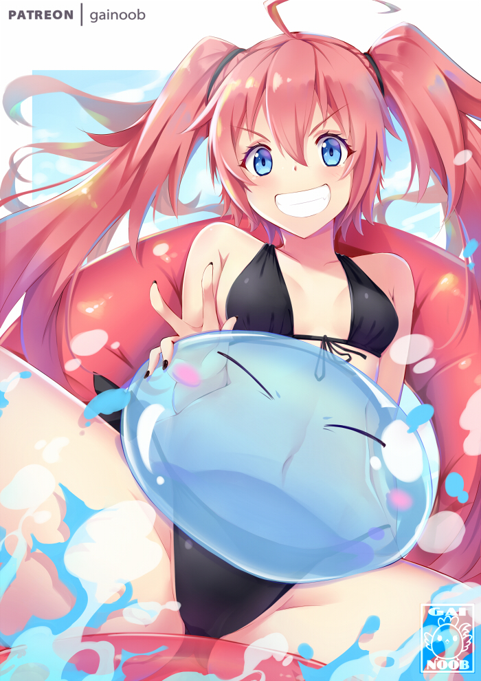 rimuru tempest and milim nava (tensei shitara slime datta ken) drawn by gainoob