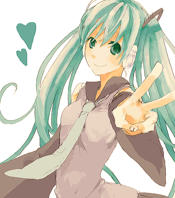 hatsune miku (vocaloid) drawn by iko_(i-my-16)