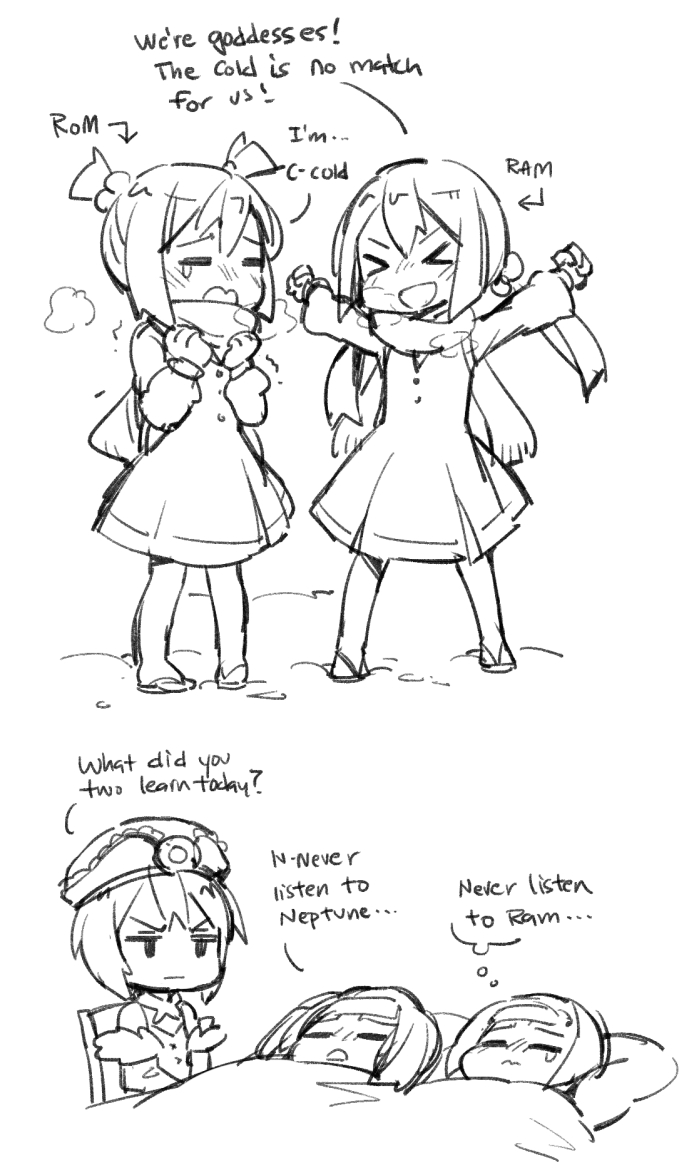 blanc, rom, and ram (neptune) drawn by ge-b