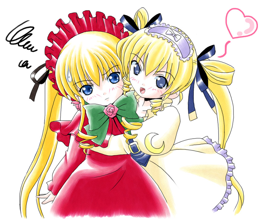 shinku and shirafuji natsuki (rozen maiden and 1 more) drawn by imai_kazunari