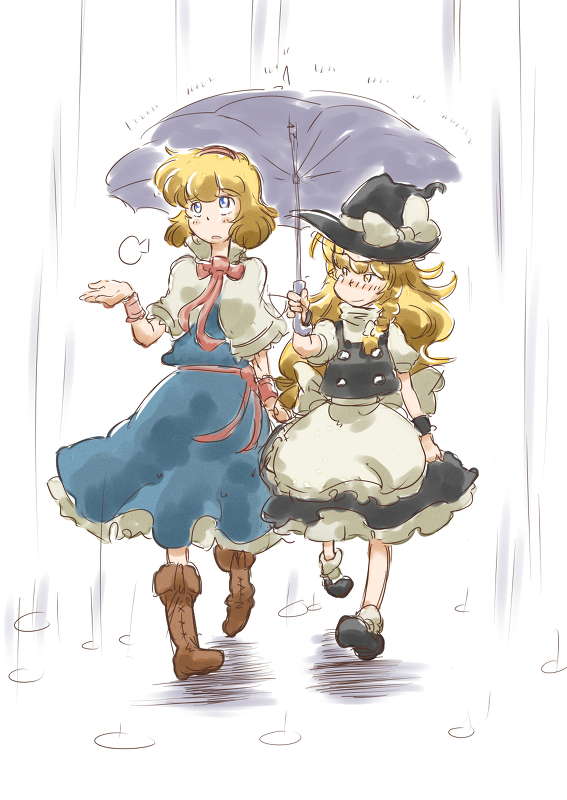 kirisame marisa and alice margatroid (touhou) drawn by non_(z-art)