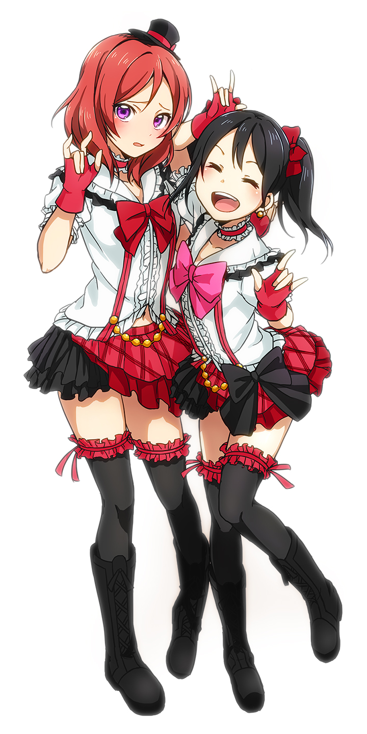 nishikino maki and yazawa nico (love live! and 1 more) drawn by hotechige