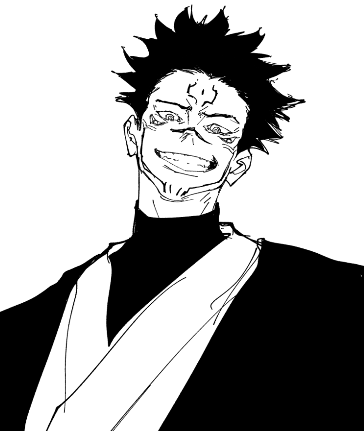 fushiguro megumi and ryoumen sukuna (jujutsu kaisen) drawn by bonesaw_(rdkshinku)