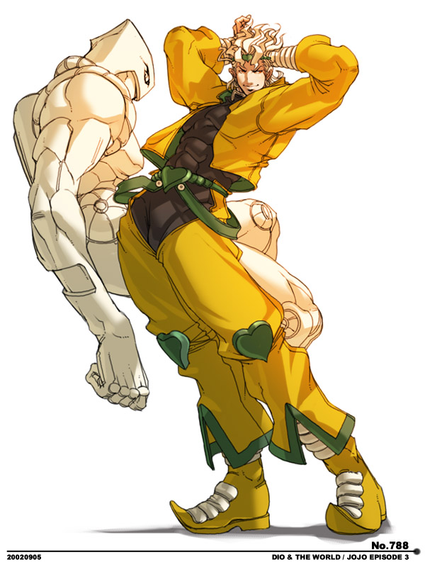 dio brando and the world (jojo no kimyou na bouken and 1 more) drawn by falcoon