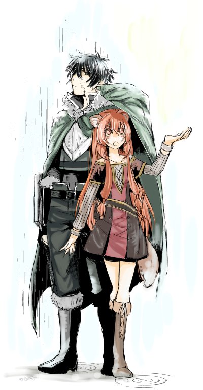 raphtalia and iwatani naofumi (tate no yuusha no nariagari) drawn by momojiri2002