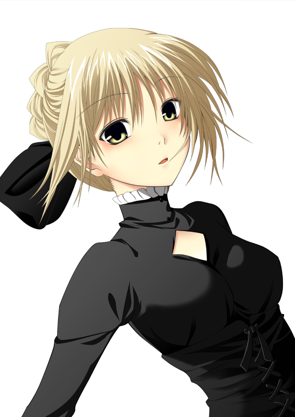 artoria pendragon and saber alter (fate and 1 more) drawn by souyoku and spiral_ladder