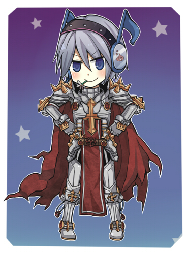 poring and rune knight (ragnarok online) drawn by reona_amane