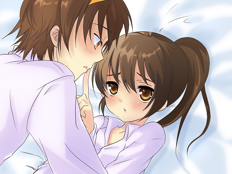 kyonko and suzumiya haruhiko (suzumiya haruhi no yuuutsu and 1 more) drawn by azuma_(azuma1943)