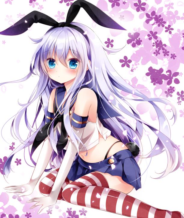 shimakaze and hibiki (kantai collection) drawn by nogi_takayoshi
