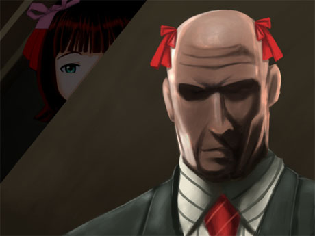 amami haruka and agent 47 (idolmaster and 2 more) drawn by azusa_(hws)