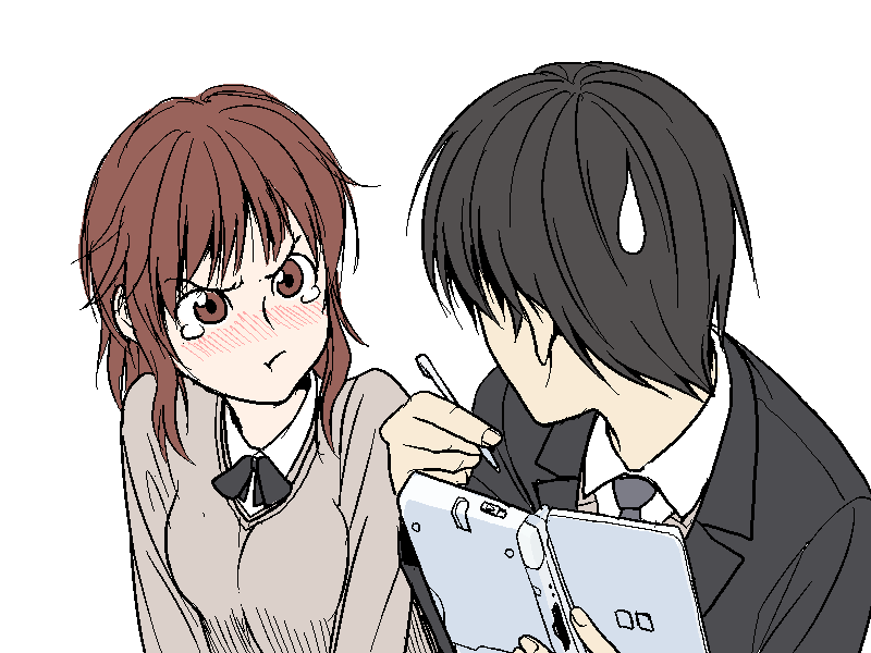 sakurai rihoko and tachibana jun'ichi (amagami and 1 more) drawn by satou_yuuki