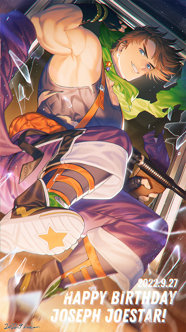 joseph joestar (jojo no kimyou na bouken and 1 more) drawn by kuren
