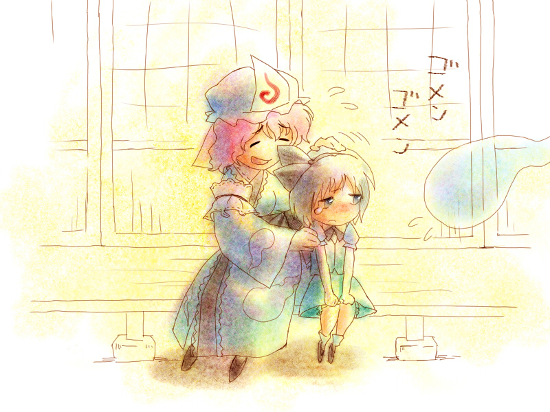 konpaku youmu and saigyouji yuyuko (touhou) drawn by om_(carbohydratism)