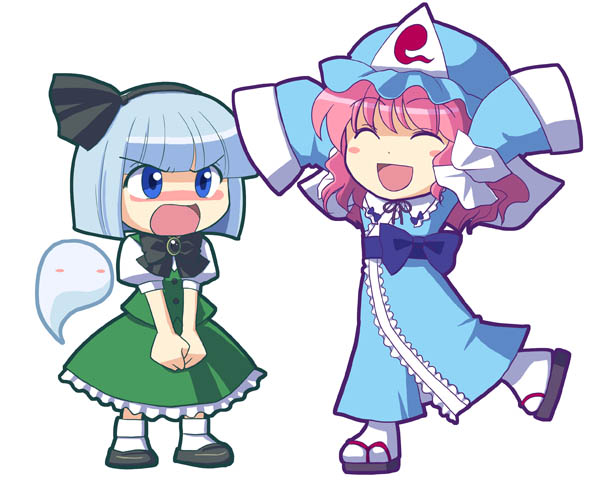 konpaku youmu and saigyouji yuyuko (touhou) drawn by hashiyamoto