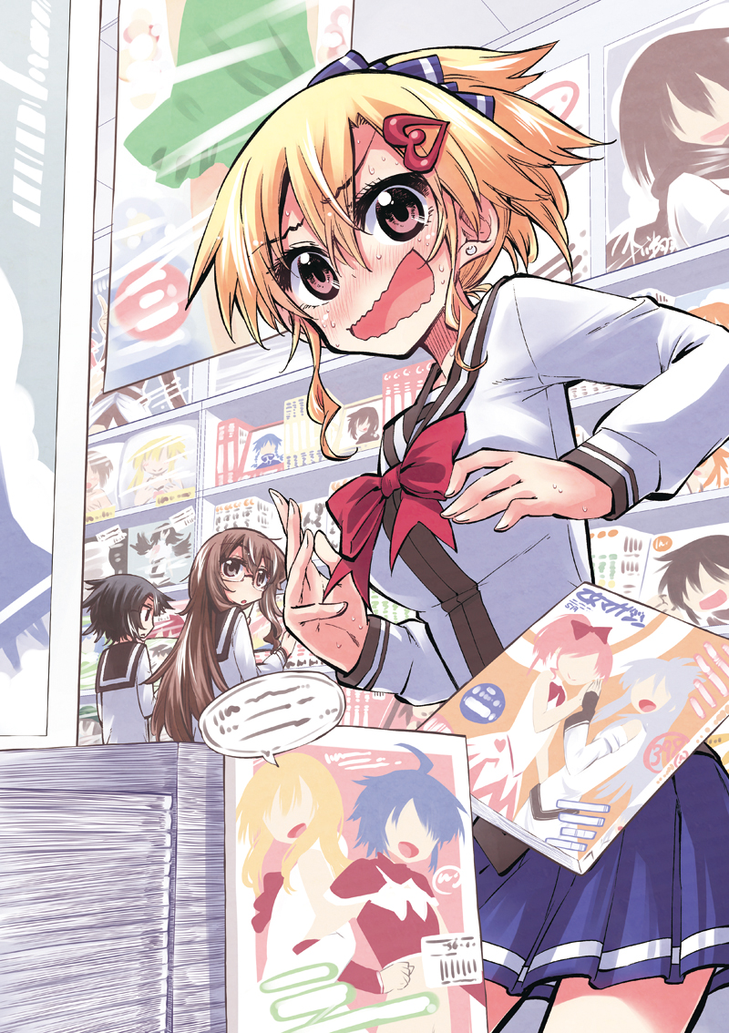 shinozaki akina, mii-chan, and sasamura kaede (shinozaki-san ki wo otashikani) drawn by hikawa_shou