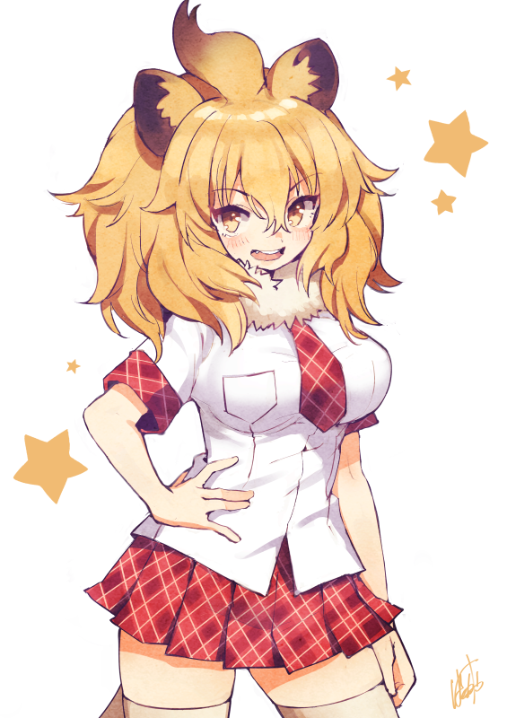 lion (kemono friends) drawn by hatagaya