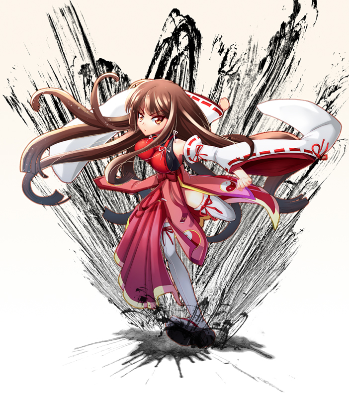 sendai hakurei no miko (original and 2 more) drawn by z.o.b