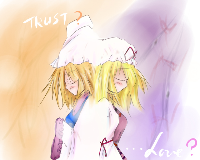 yakumo yukari and yakumo ran (touhou) drawn by makoto_(rabbit_and_grapes)