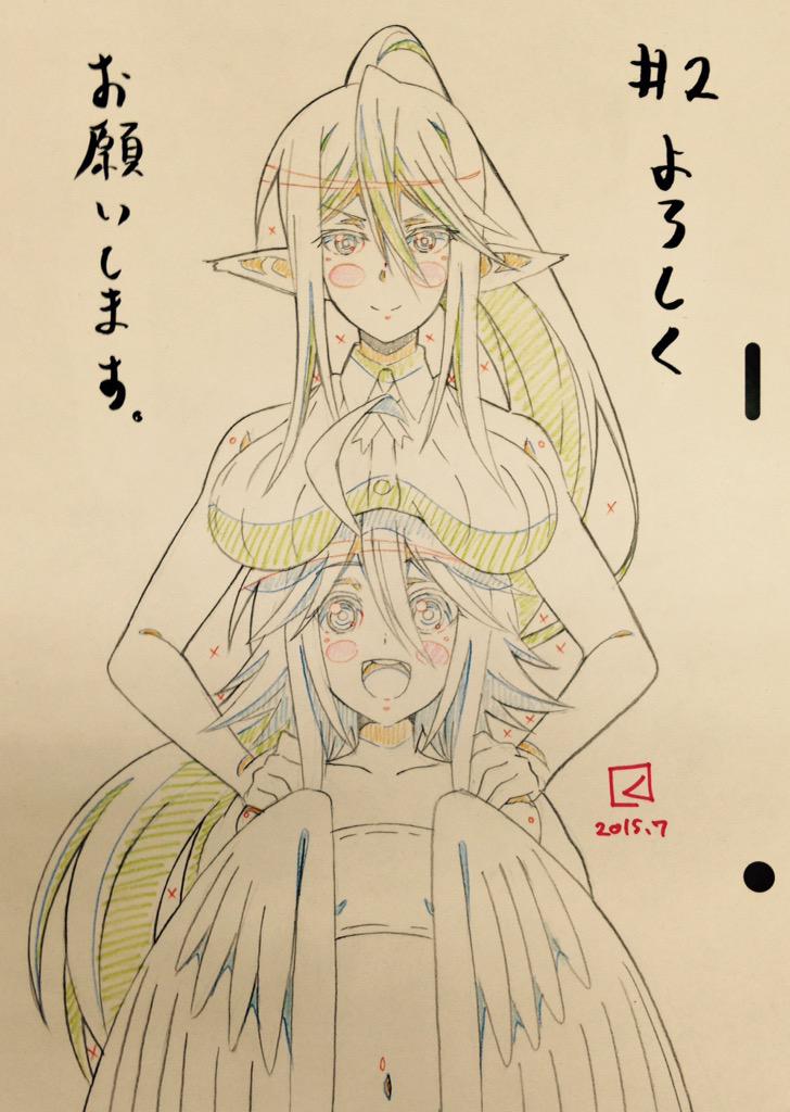 papi and centorea shianus (monster musume no iru nichijou) drawn by miyahara_takuya