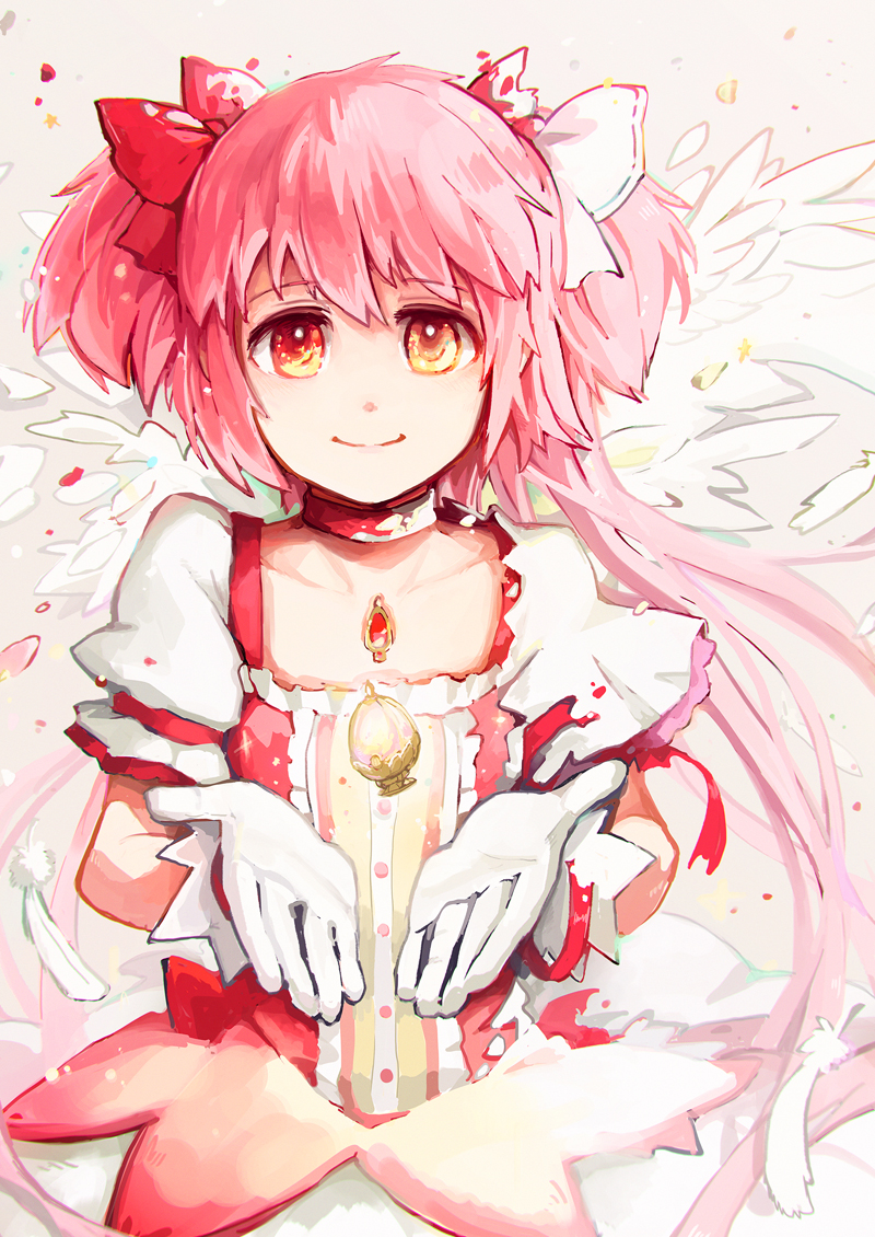 kaname madoka and ultimate madoka (mahou shoujo madoka magica) drawn by silverxp