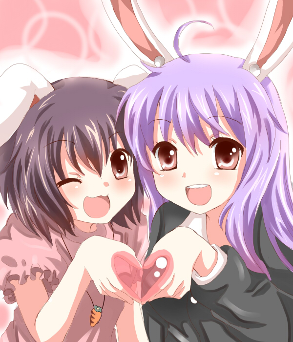 reisen udongein inaba and inaba tewi (touhou) drawn by mitsu_yomogi