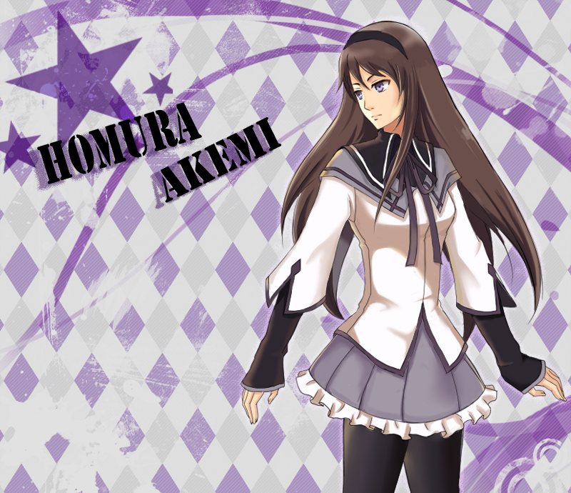 akemi homura (mahou shoujo madoka magica) drawn by banasu