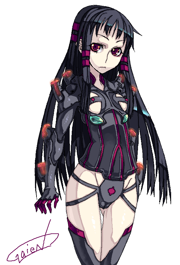 jakuri (ar tonelico and 1 more) drawn by gaien_(willtame)
