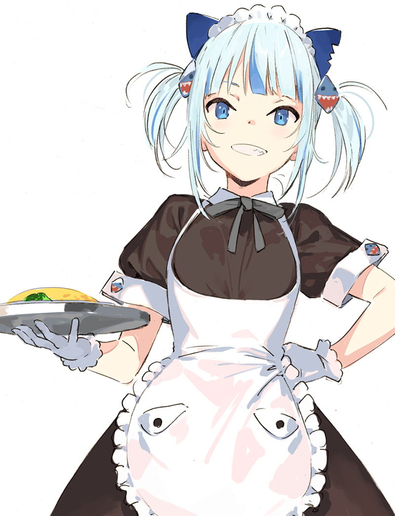 gawr gura (hololive and 1 more) drawn by pako_(pakosun)