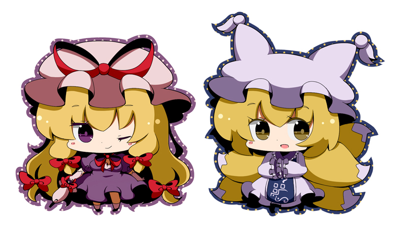 yakumo yukari and yakumo ran (touhou) drawn by nasa_yu