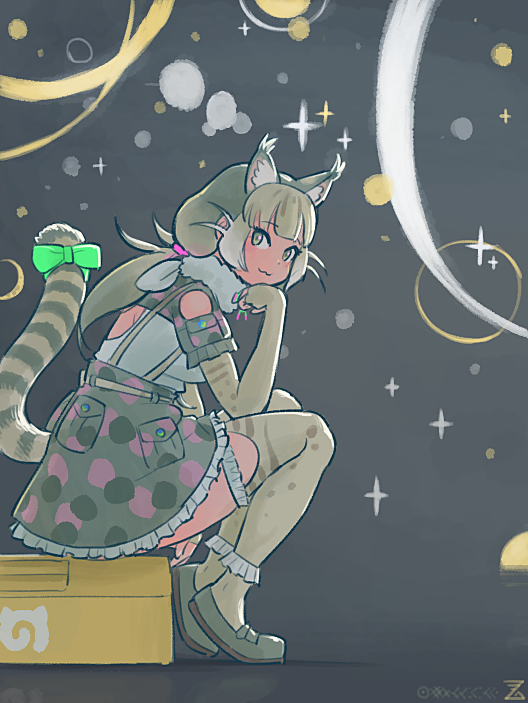 jungle cat (kemono friends and 1 more) drawn by imnim_leef