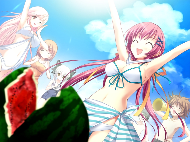 shirakawa nanaka, tsukishima koko, yukimura anzu, and hanasaki akane (da capo and 1 more) drawn by yaegashi_nan