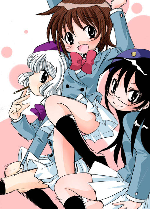 nogami aoi, sannomiya shiho, and akashi kaoru (zettai karen children) drawn by ayachin