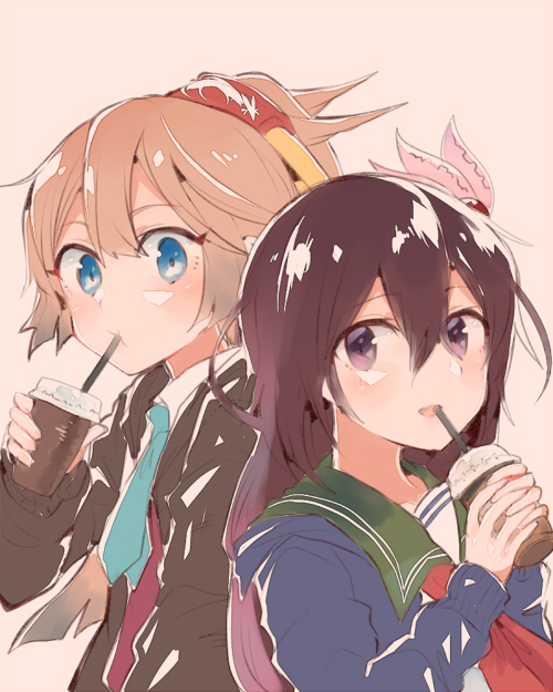 kisaragi, kazagumo, and kisaragi kai ni (kantai collection) drawn by itomugi-kun