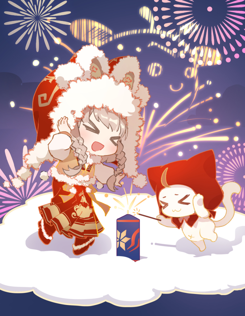 momo, foodie bee, and new bloom blessings (nikki and 1 more) drawn by cat_princess