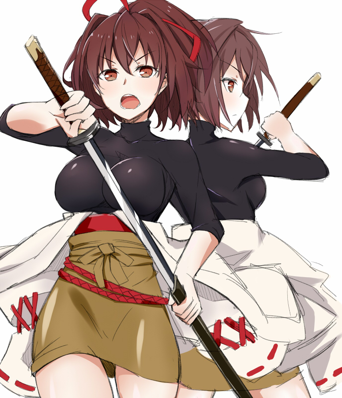 hyuuga and ise (kantai collection) drawn by takehana_note