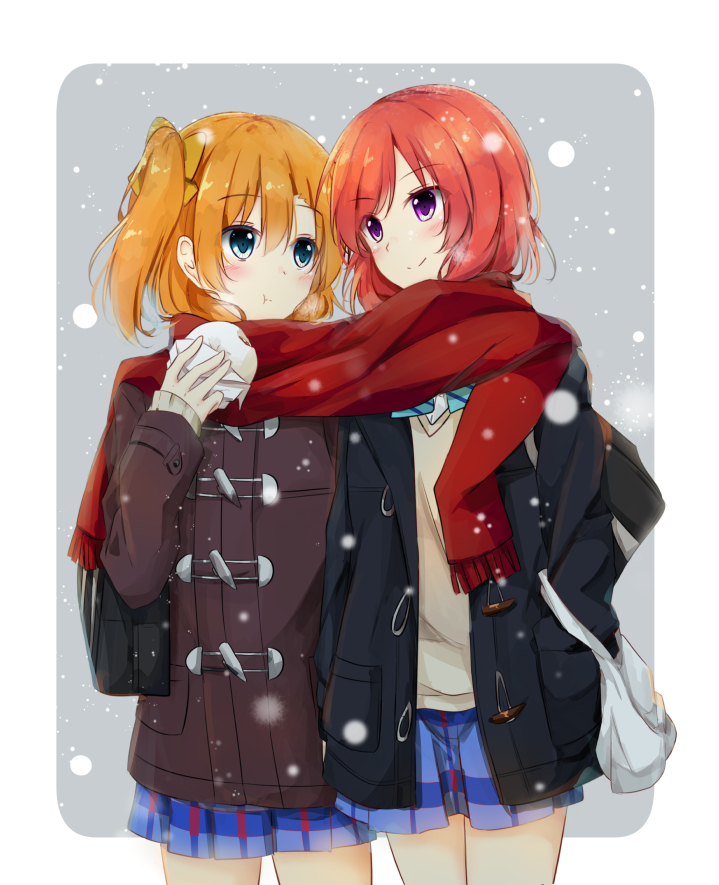 nishikino maki and kosaka honoka (love live! and 1 more) drawn by shiina_kuro