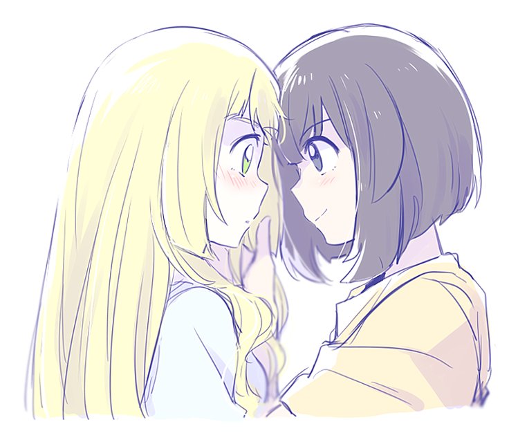 lillie and selene (pokemon and 1 more) drawn by re_ghotion