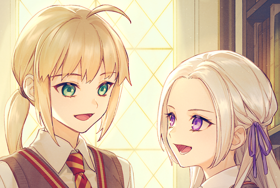 artoria pendragon, saber, and edelgard von hresvelg (fate and 3 more) drawn by mihoyuria