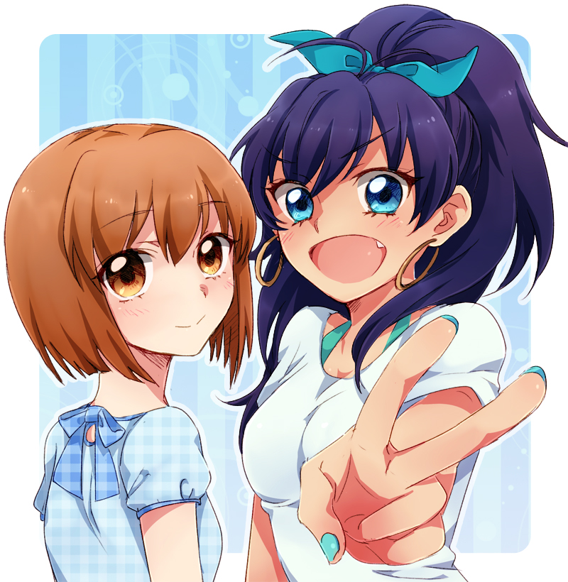 ganaha hibiki and hagiwara yukiho (idolmaster) drawn by mironomeo